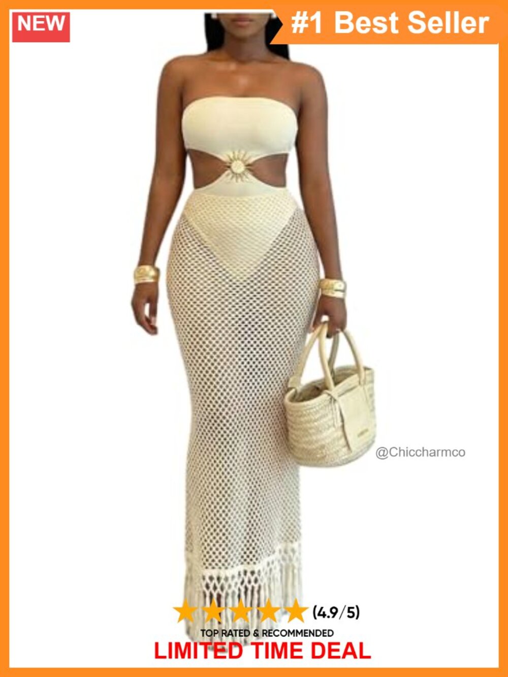 Women's 2 Piece Swimsuit Cover Up Halter Crop Top Maxi Skirt Set